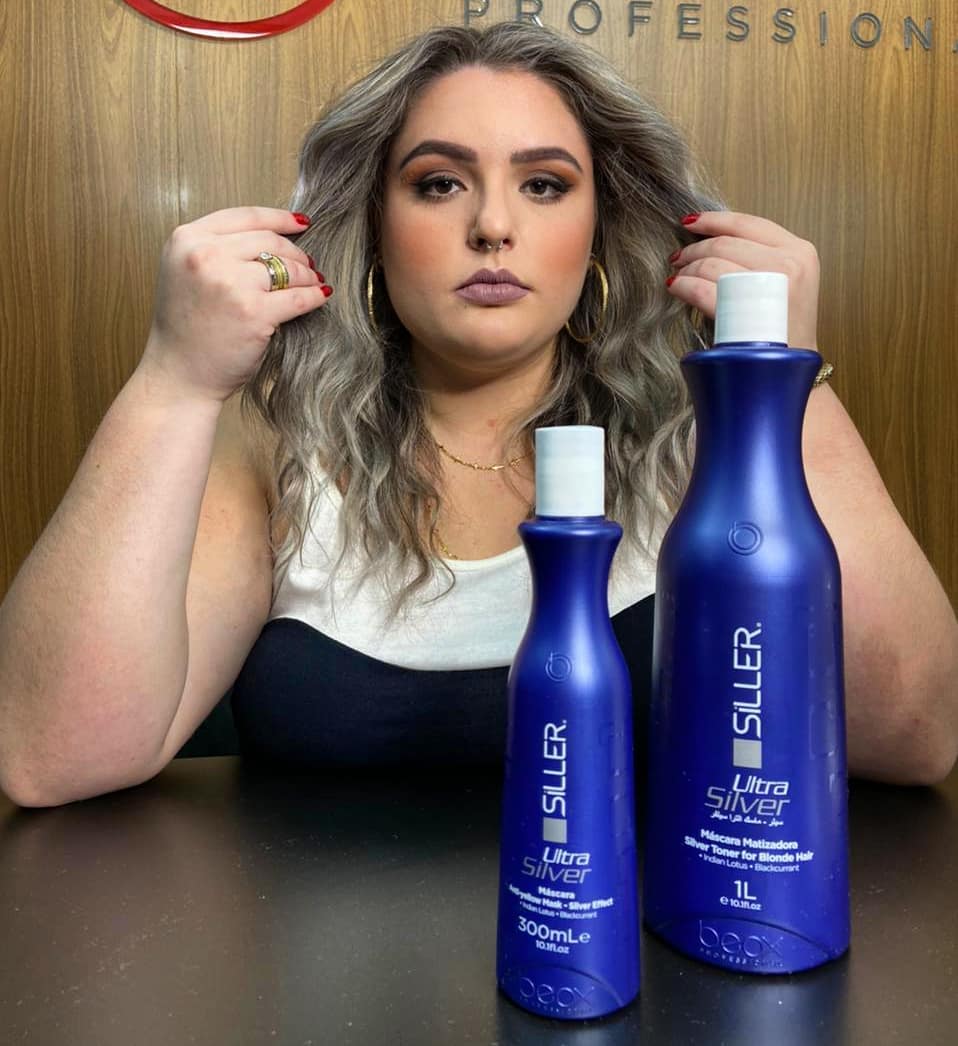 Bella donna cosmetici- Siller Ultra Platinum - Maschera anti-giallo di matizzazione - beox